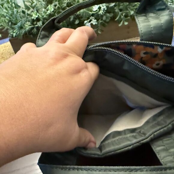 LUG small crossbody tote with handles olive green mini Dory - Picture 5 of 9